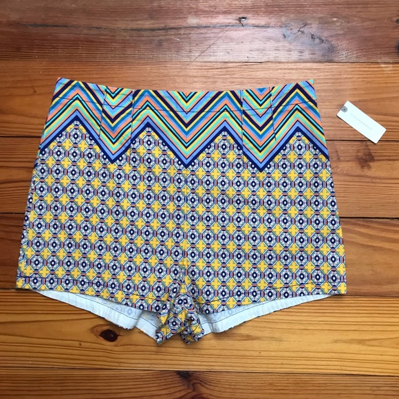 Maeve Anthropologie Multi-Colored Geometric Shorts, NWT, 14 - Picture 1 of 12